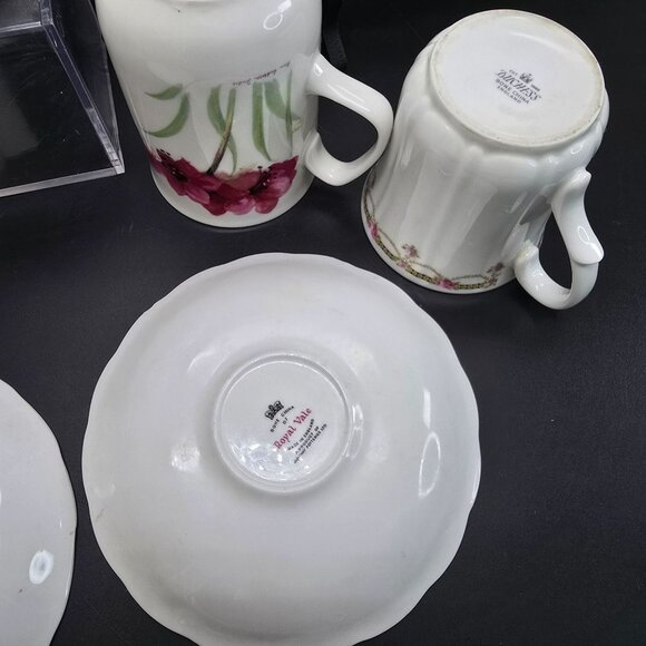 Mixed Floral China Tea & Coffee Cup and Saucer Set Pink Roses JJ4092 - Picture 9 of 9